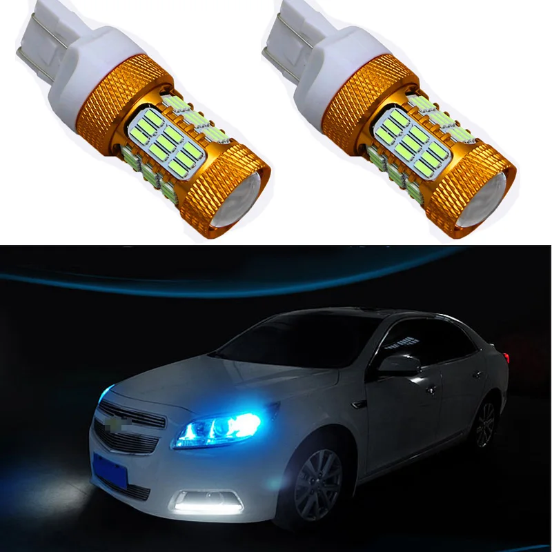 

2PCS High Power T20 7443 W21/5W LED Daytime Running Light/DRL Clearance Marker Lamp Replacement Bulb for Chevrolet Malibu Trax