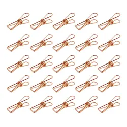 Hot-Pack of 25 Rose Gold небольшие металлические зажимы-многоцелевой бельевой канцелярские зажимы