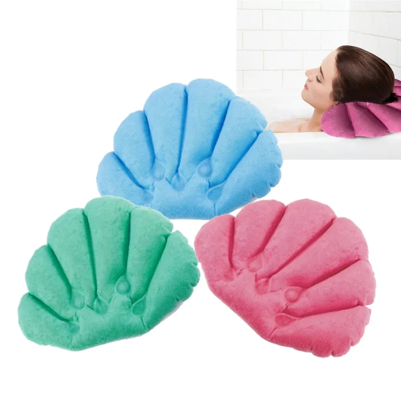 Mrosaa Waterproof Bath Pillow Bathtub Headrest PVC Inflatable Bathtub