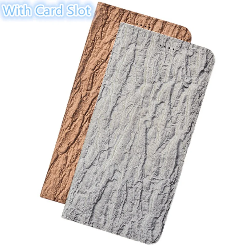  CH06 Bark pattern Genuine Leather Magnet Phone Case For Asus ZenFone 3 ZE520KL Case For Asus ZenFon