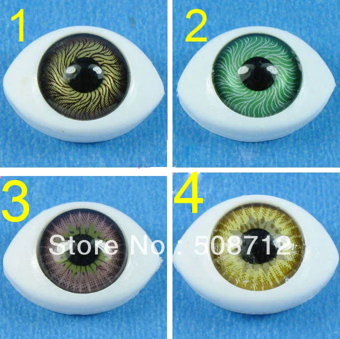Free shipping!!!!Oval Natural Flat Back Paperweight Doll Eyes 9mm Mixed