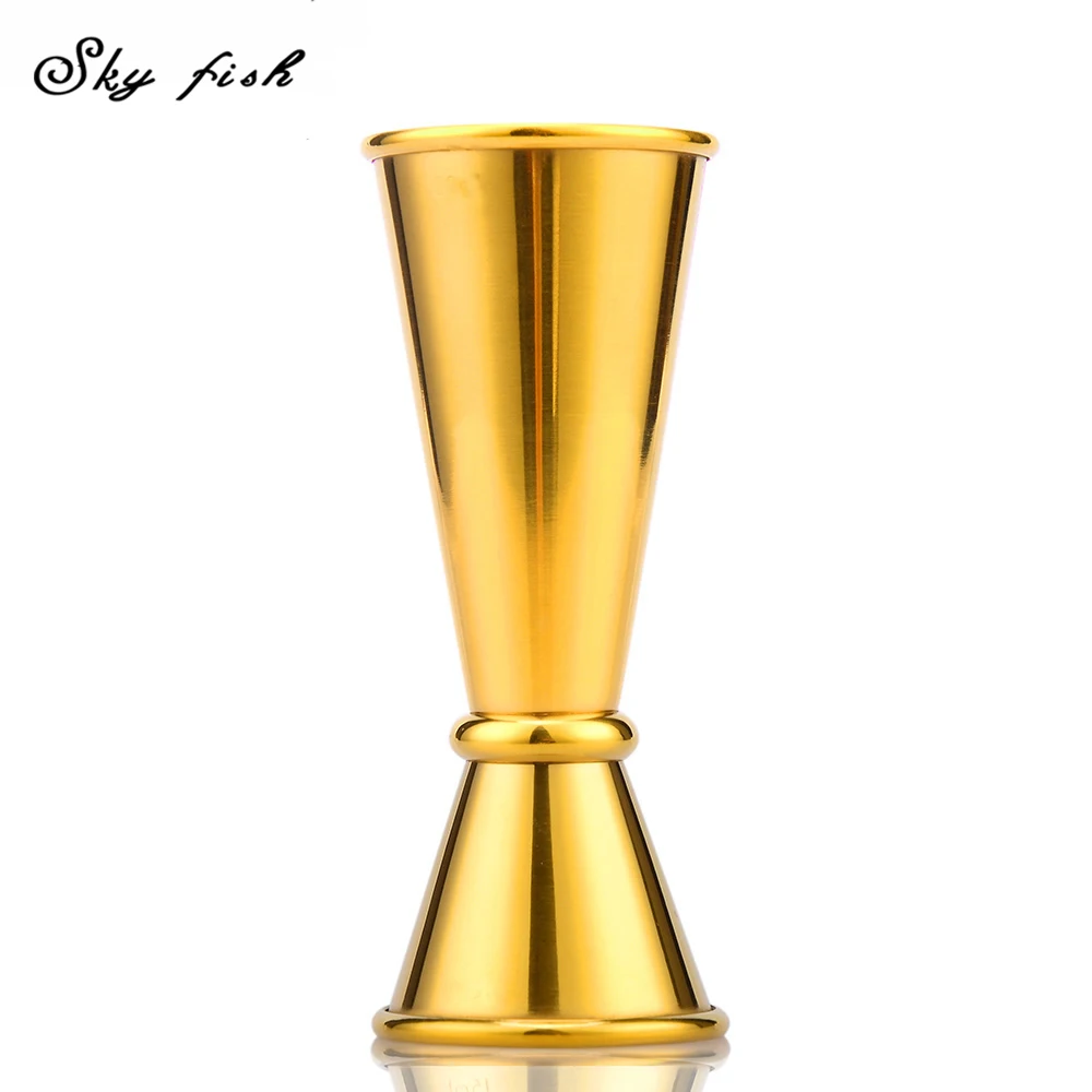 Sky Fish Gold Plated 1/2oz Stainless Steel Cocktail Jigger Bar