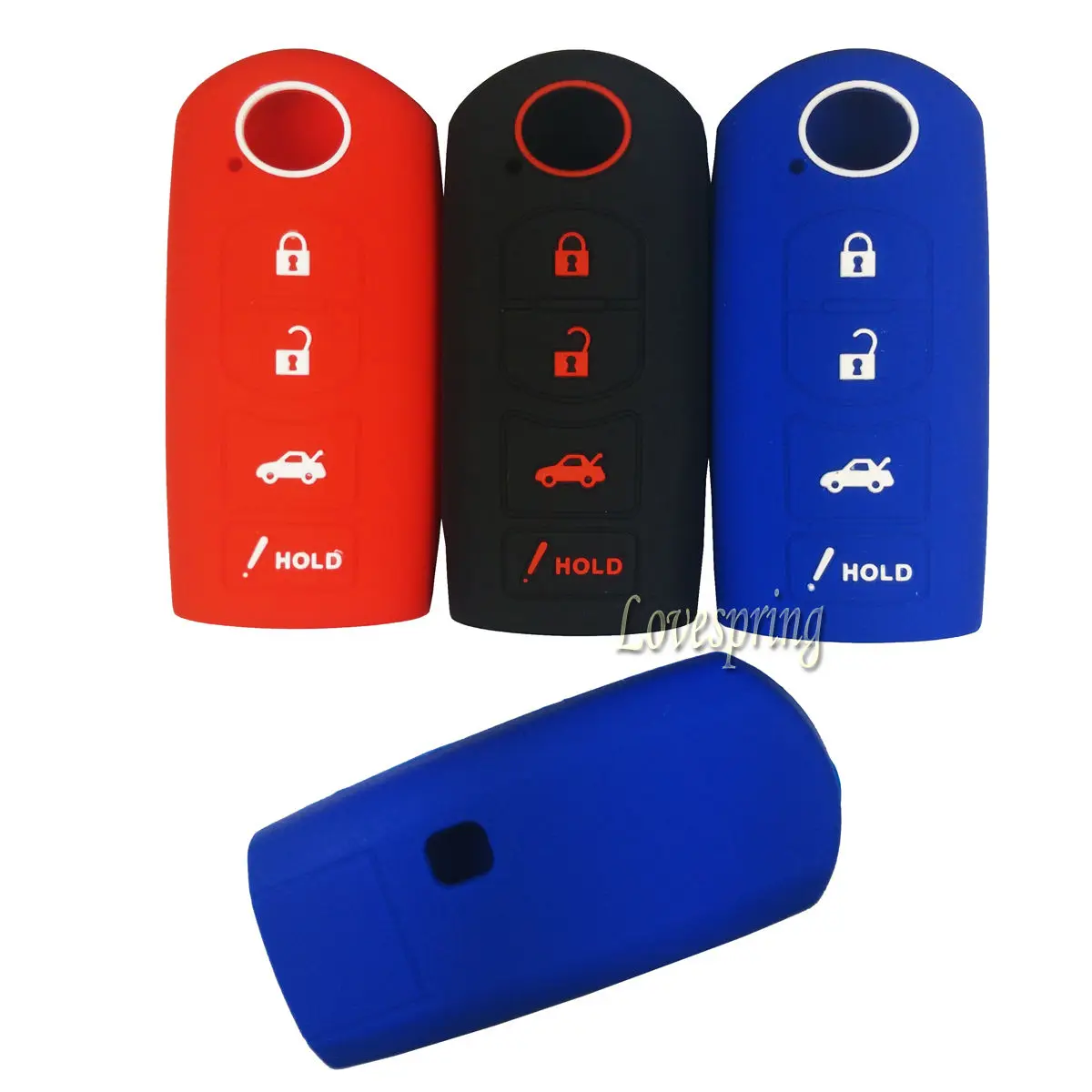 4 Buttons Rubber Remote Smart Key Fob Case Cover Keyless Entry