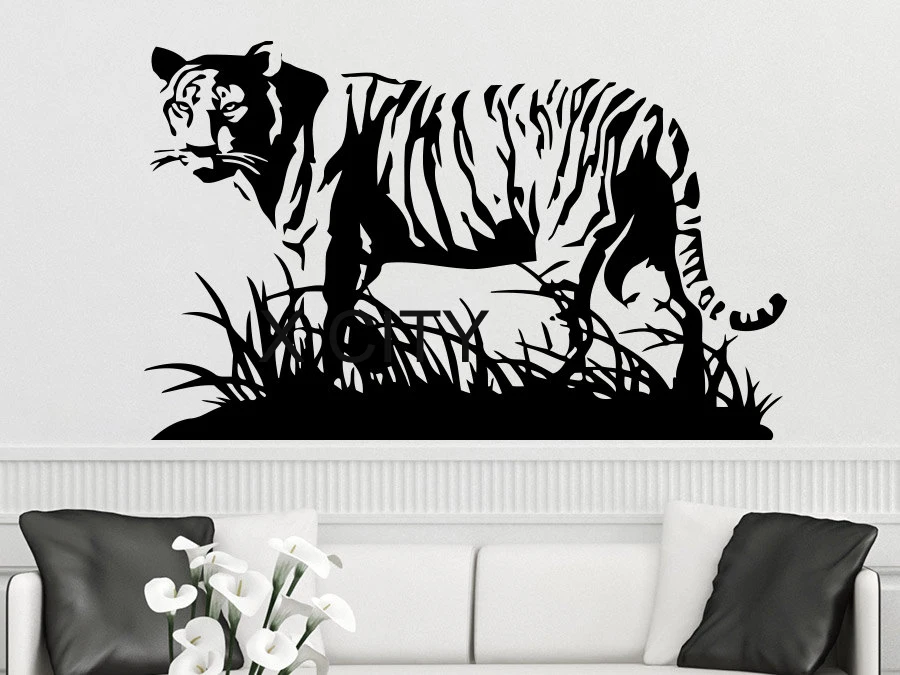 Wall Decal Tiger Vermin Hunting Vinyl Sticker Predator Animals Home Decor Living Room Art Design Interior