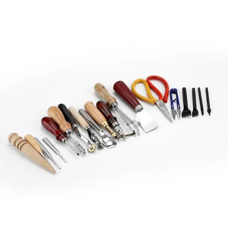 

1Set Leather Craft Tools Kit DIY Craft Leather Working tools Household Sewing Stitching Punch Carving Tool New Arrival