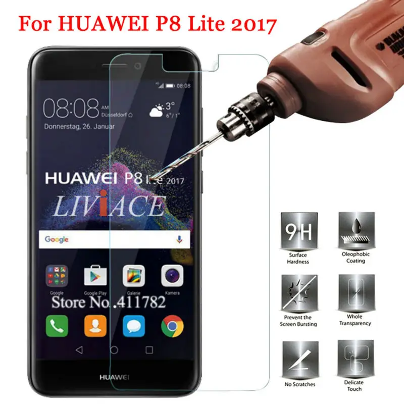 2 шт. 9H Премиум Закаленное стекло протектор экрана для Huawei P8 Lite 2017 Nova lite 5 дюйма