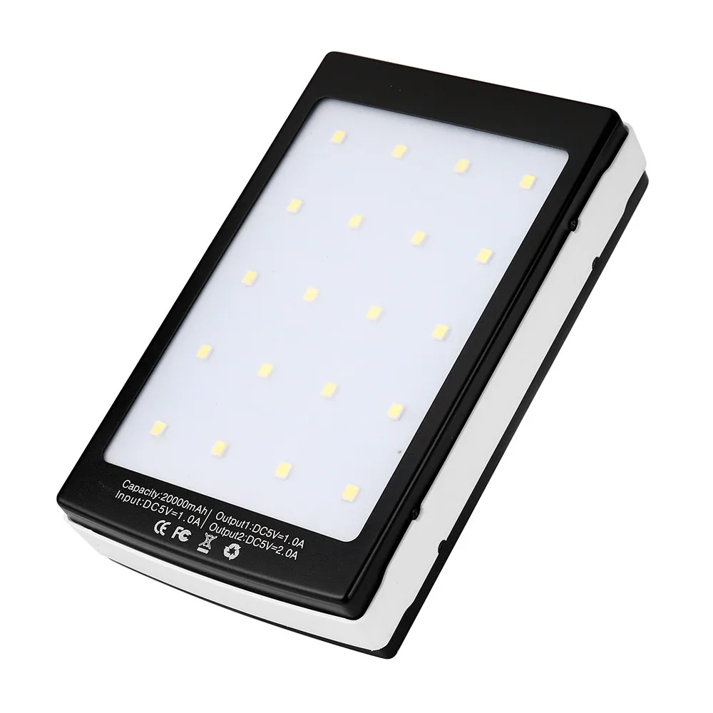 

20000mAh LED Dual USB Portable Solar Battery Charger Power Bank For Cell Phone portable charging for phone poverbank External