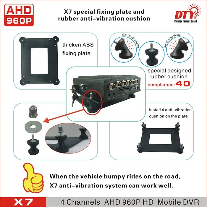 DTY X7G Профессиональный Mobile Security AHD MDVR h 264 решений 720 P 4CH DVR