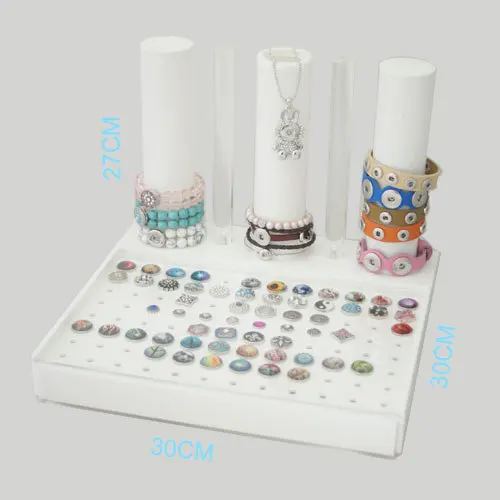 

High-end white buttons display for all snaps and snaps jewelry as snaps bracelets snaps necklace for woman