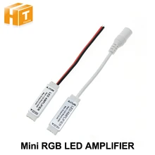 RGB Светодиодная лента с усилителем DC12V 3* 4A мини светодиодный Усилитель для RGB led полосы питания повторителя консоли контроллера