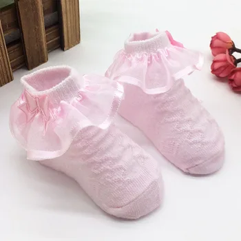 

Non-Slip Newborn Infant Child Toddler Combed Cotton Lace Princess Socks for Girl Lovely Design