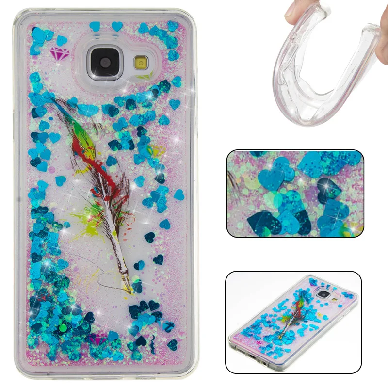 

Luxury Glitter Liquid Sand Quicksand Soft TPU Silicone Phone Cover Shell for Samsung Galaxy A3 A5 2016 A310 A510 2017 A320 Case