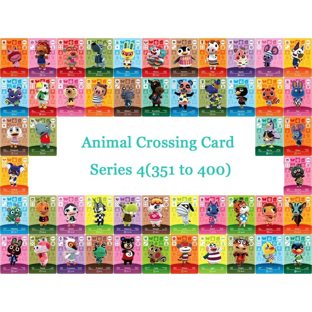 Animal Crossing Card NTAG215 печатная NFC карта совместимая серия 4(от 351 до 400) Выберите из списка