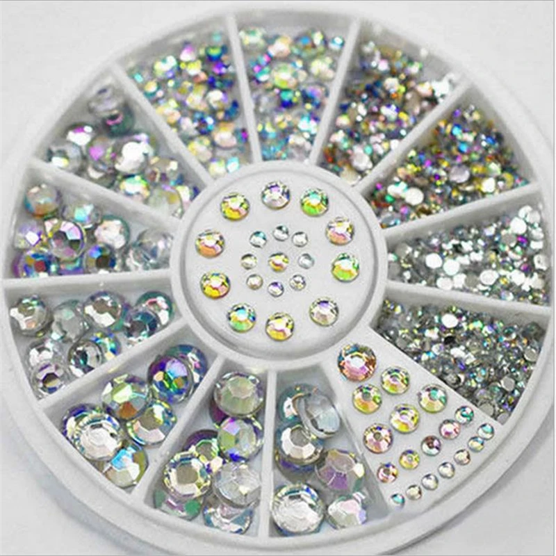 1box Nail Art Decoration DIY Rhinestones for Nails Crystals Diamonds Gems Stone Dazzling Tips Manicure Accessoires | Красота и