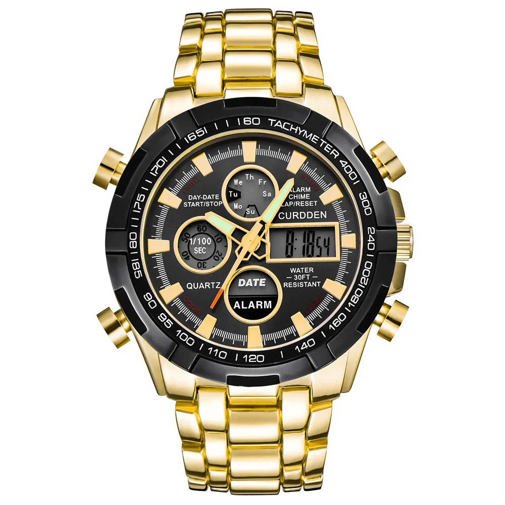 

Men Watch CURDDEN Waterproof Military Sport Digital Watches Men Quartz Analog Watch Male Wristwatches Clock Relogio Masculino