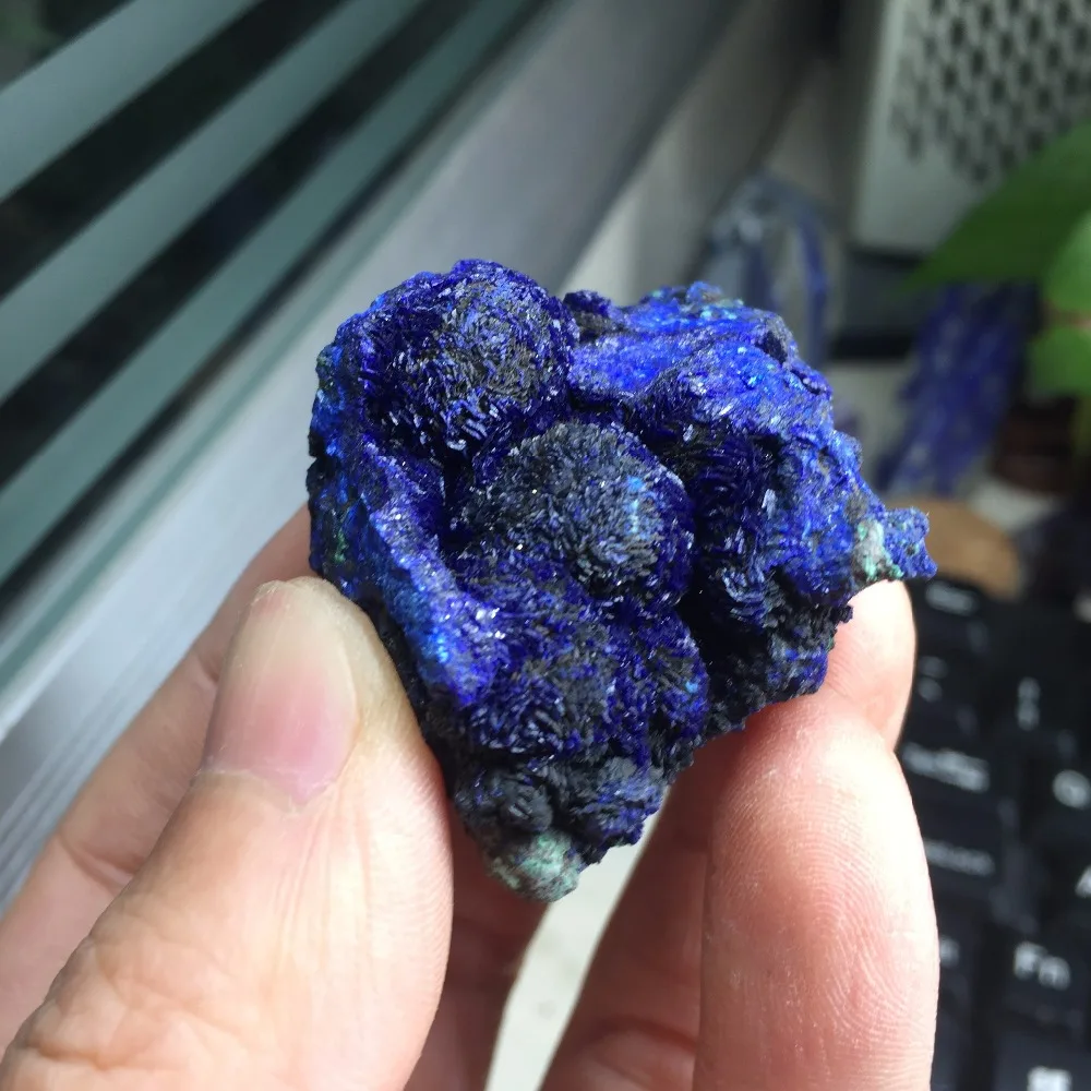 

49g Natural Chessylite Material Specimen Azurite Geode Bule and Green Healing Stone Reiki Decor Home Ornaments #BH1107