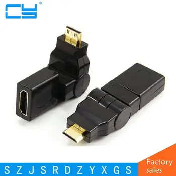 

HDMI Cable Adapter Connector 180 Degree 360 Degree Mini HDMI Male Type C to HDMI A Female