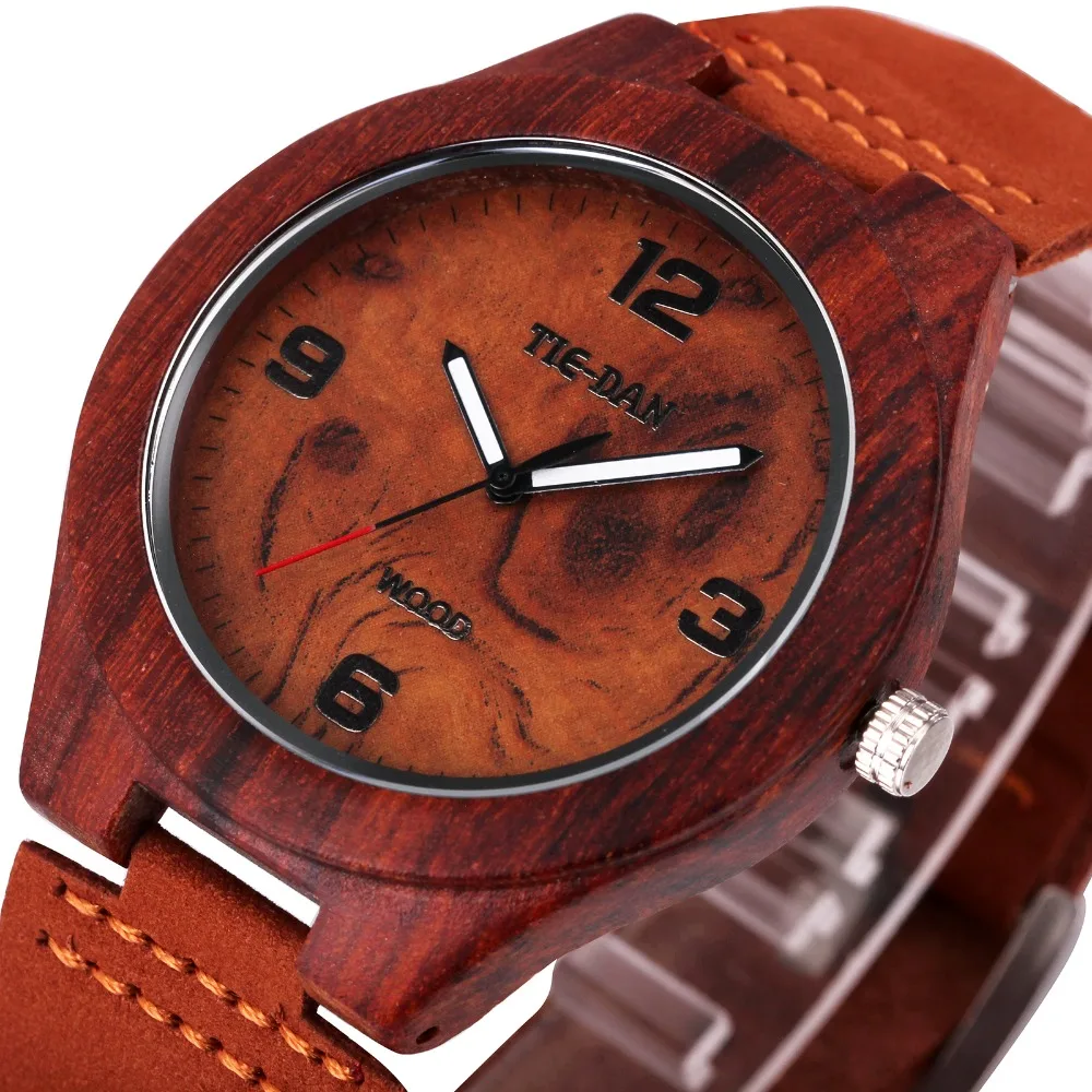 

2018 Fashion Unisex Wooden Quartz Wrist Watch Imported Japan Movement Nubuck Genuine Leather Strap Top Brand Luxury Watch + BOX