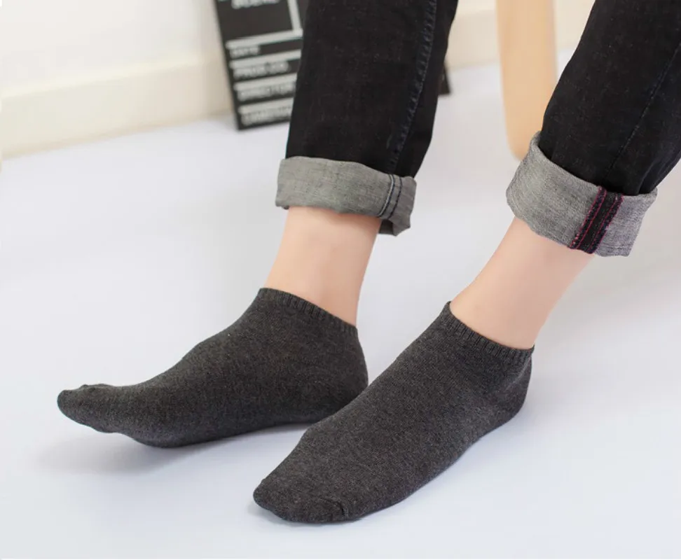 Однотонные короткие носки цвет белый черный Chaussette Повседневные Дышащие Прямая