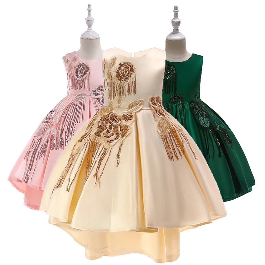 

New Baby Kids Party Dress for Children Princess Sequin Clothing Wedding and Party Birthday Formal Christmas Tutu Prom Dresses