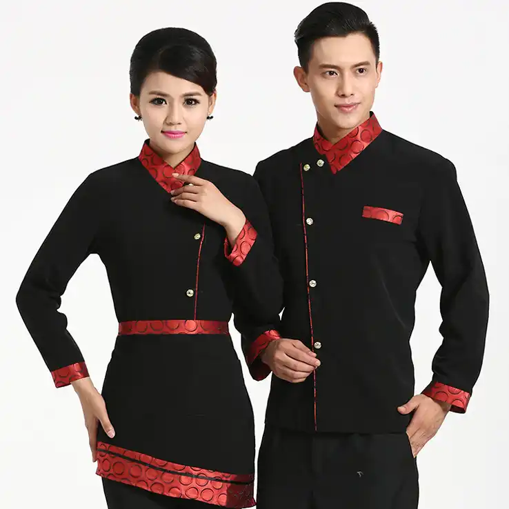 New Creative Chinese Restaurant Waiter Uniform Women Hotel Uniform Food Service Work Wear Coffee