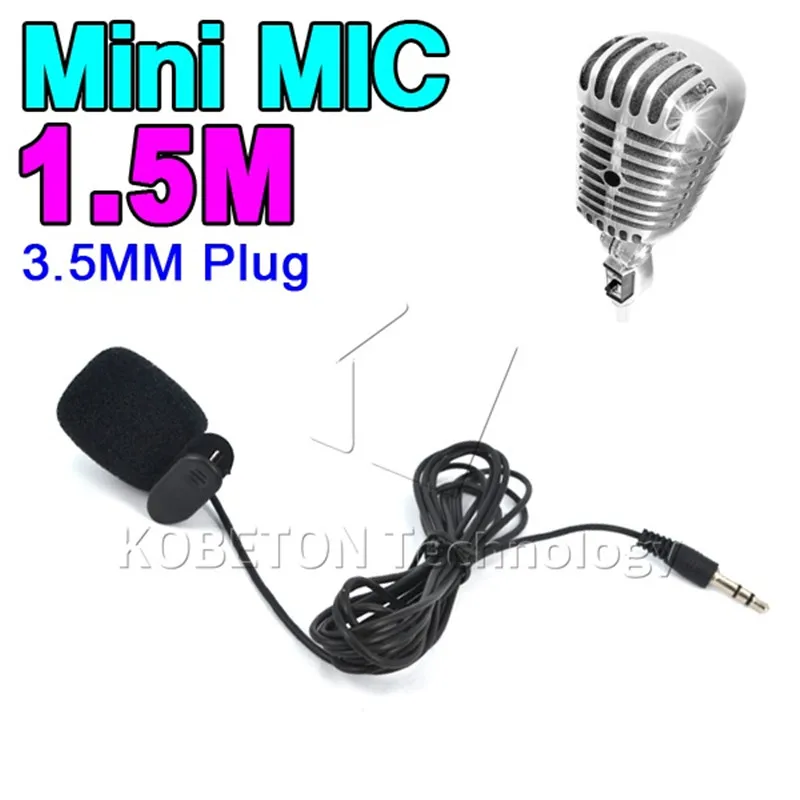 

kebidumei Wired 3.5 mm Stereo Jack Mini Car Microphone External Mic For PC Car DVD GPS Player Radio Audio Microphone