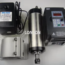 ER16 диаметр 80 мм 220 В водяного охлаждения 1.5KW шпиндель с 4 шт. подшипник для cncmachine+ 1.5KW VFD+ водяной насос+ водопровод+ Поддержка