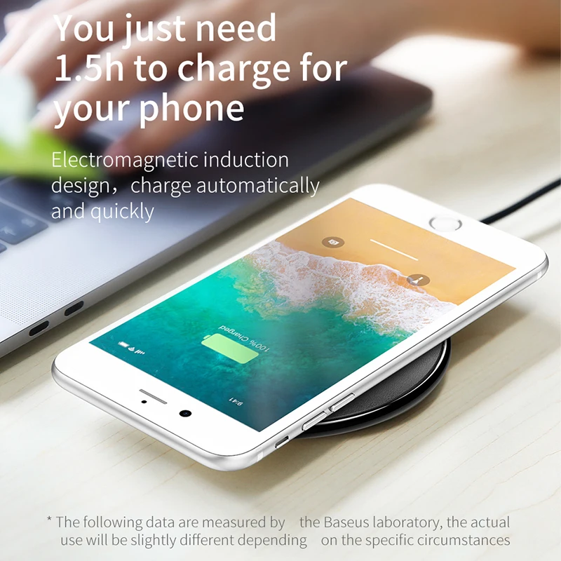  Baseus Qi Drahtlose Ladegerät Pad Für iPhone X XS Max XR 10 W Schnelle Ladegerät Wireless Charging 