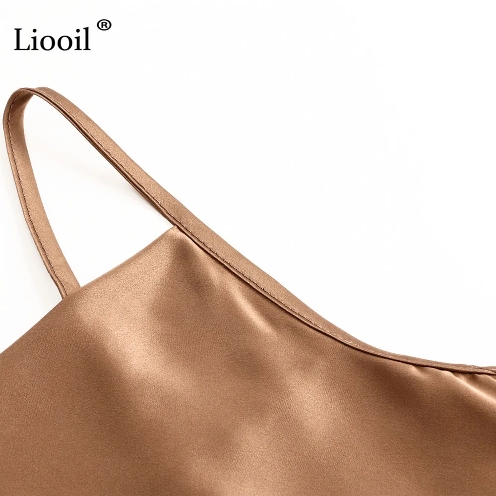 Liooil плюс Размеры шифон Повседневное майка женская одежда 2019 пикантные белый короткий топ Облегающая майка женская без рукавов Черный Cami