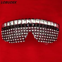 Танцор рок шоу сценические отражатели очки ночной клуб бар певица DS представление освещение очки Пром крутые Аксессуары Солнцезащитные очки