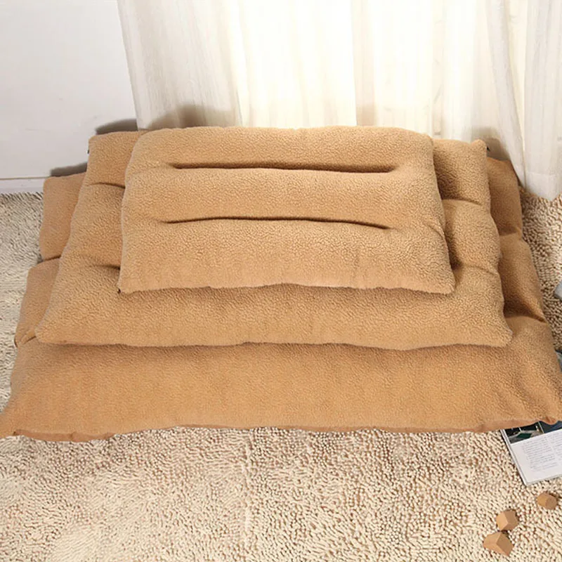 Съемная большая домашняя собака кровать диван утолщенная теплая собака кровати для больших собак золотистый ретривер, Питбуль коврики для домашних животных кошки диваны товары для домашних животных - Цвет: Light Brown