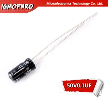 

50PCS 50V0.1UF 5*11mm 0.1UF 50V 5x11mm Aluminum Electrolytic Capacitors DIP