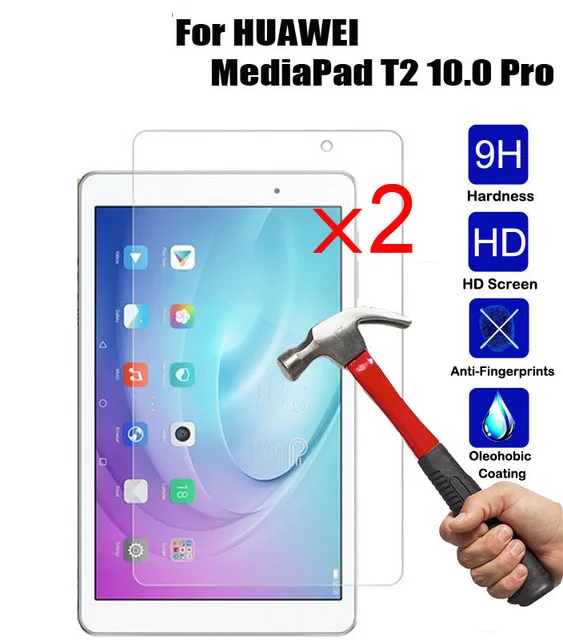 M5 10.8/8.4 2X Tempered Glass Screen Protector For HUAWEI MediaPad T2 10.0 Pro 