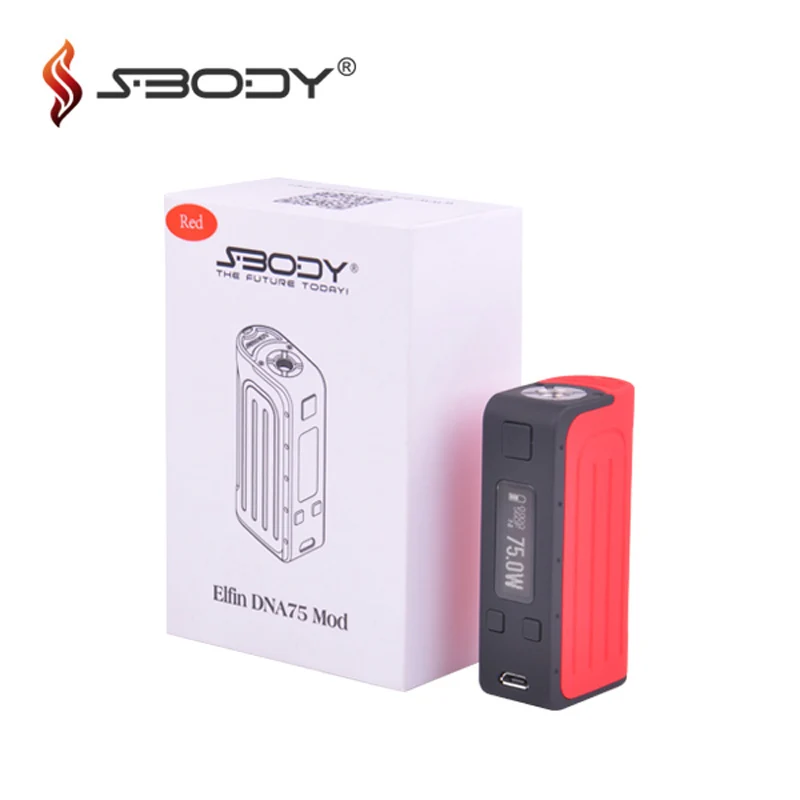 Original Sbody Elfin DNA75 Mod 75w TC Vaping Box Mod DNA75 With Evolv DNA75 Chipset Original Sbody Elfin DNA75 Mod 75w TC Vaping Box Mod DNA75 With Evolv DNA75 Chipset