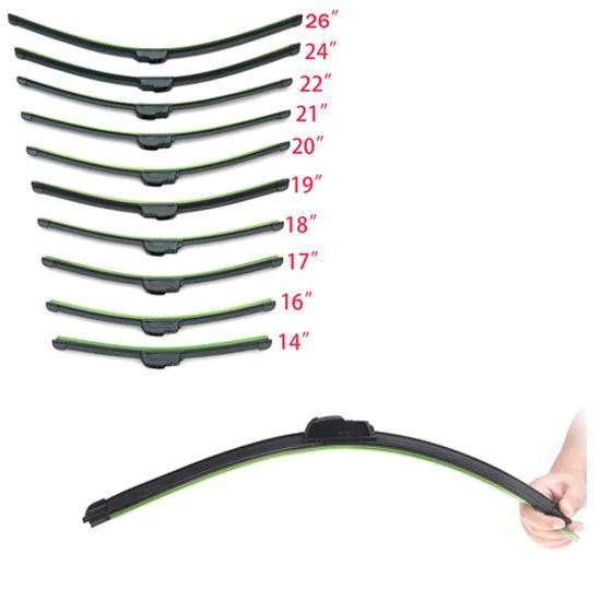 

Muti-Size Universal U-type Soft Frameless Rubber Car Windshield Windscreen Wiper Blade 14''16''17''18''19'' 20''21''22''24''26''