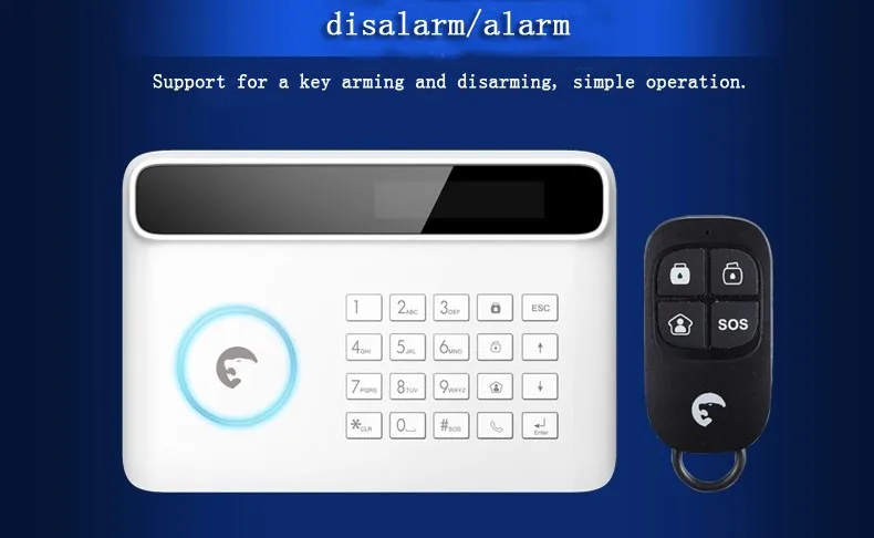 Бесплатная доставка etiger GSM сигнализация дома Aystem с RFID чтения клавиатуры и солнечных батареях мерцающий flash сирены тревоги Системы