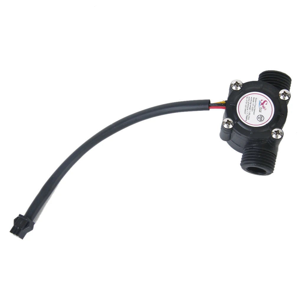 Water Flow Sensor Flowmeter Hall Flow Sensor Water Control 1-30L/min 