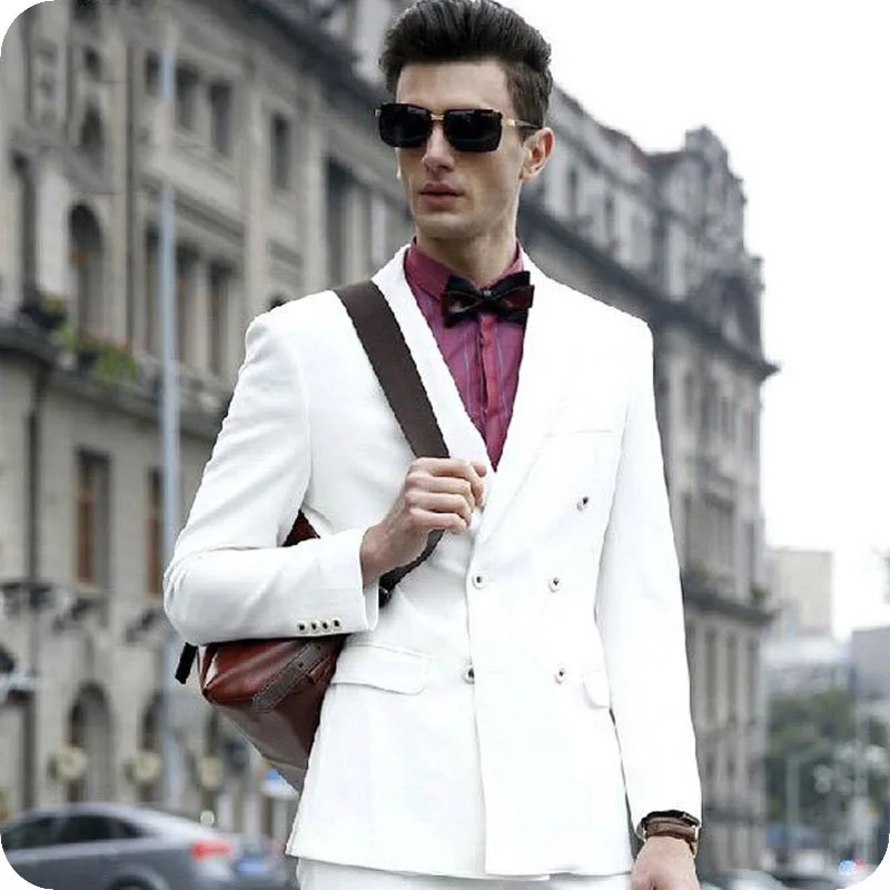 Men Suit for wedding business double breasted peaked lapel (18).1