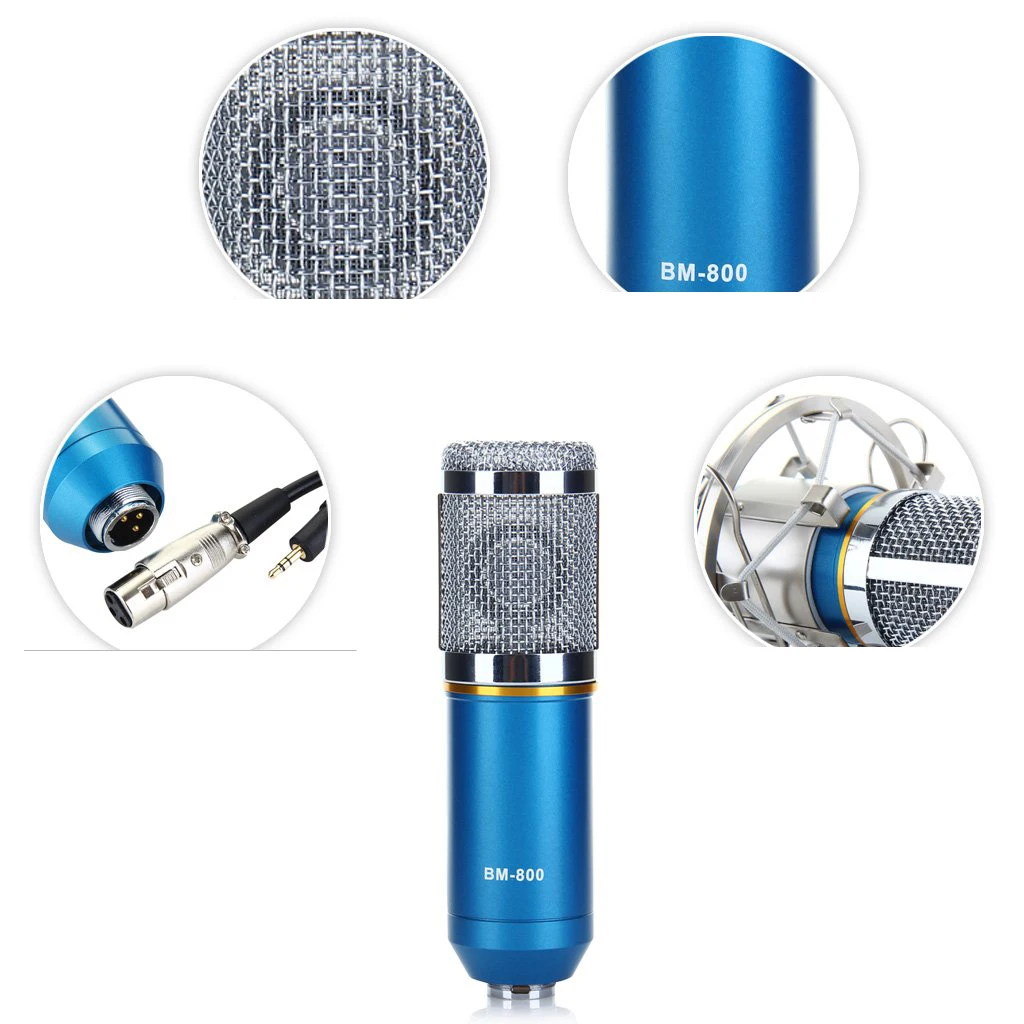 Buy Hot Microphone capacitor for recording audio karaoke function exhibition