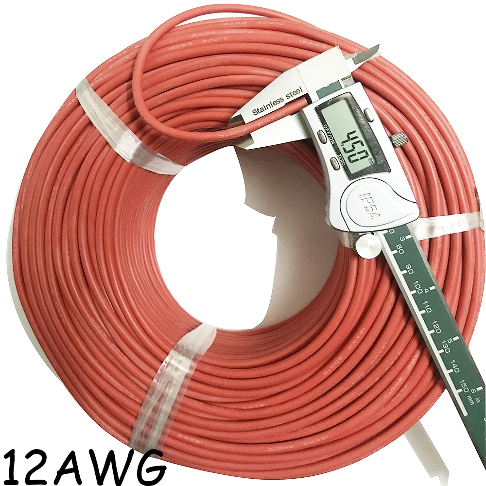 30 м/лот провод 12AWG 14AWG 16AWG 22AWG 24AWG 26AWG 28AWG 30AWG высокотемпературный мягкий силиконовый