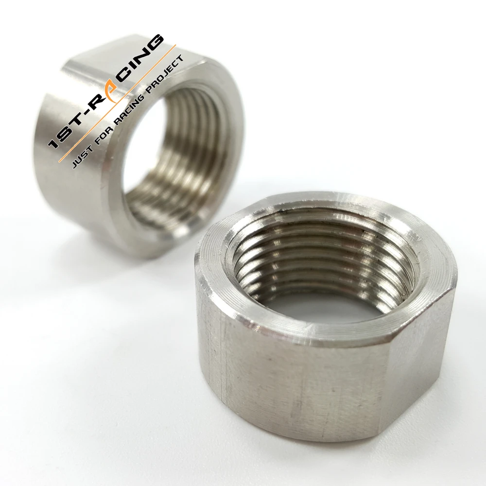 2PCS 304 Stainless Steel exhaust oxygen O2 sensor bung M18 x 1.5MM ON