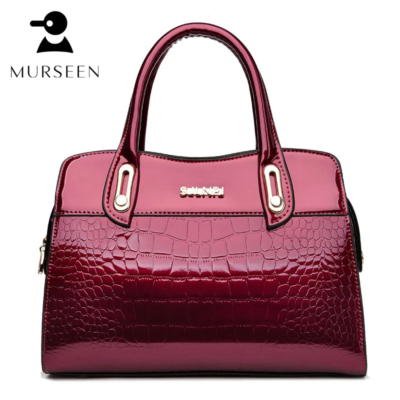 

2018 Fashion Women Leather Handbag PU Big Tote Bag Alligator High Quality Solid Large Capacity Luxury Design Brand Shoulder Bags