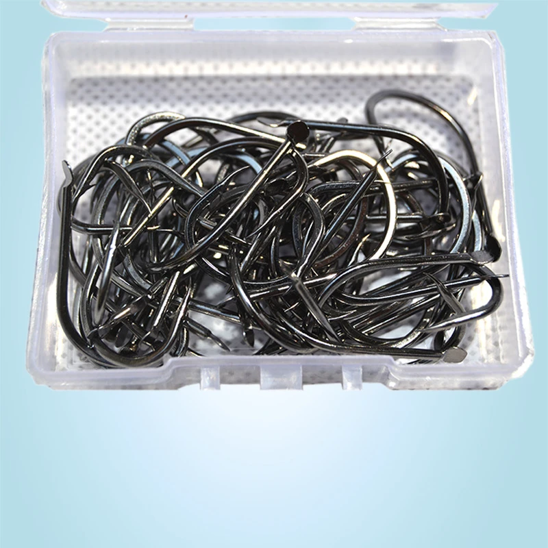 

10boxes/lot Fishing Hook 1#-15# Flat Head barbed Hook Lake River Ocean High Efficiency Fishhooks Carp Fishing Tackle wedkarstwo