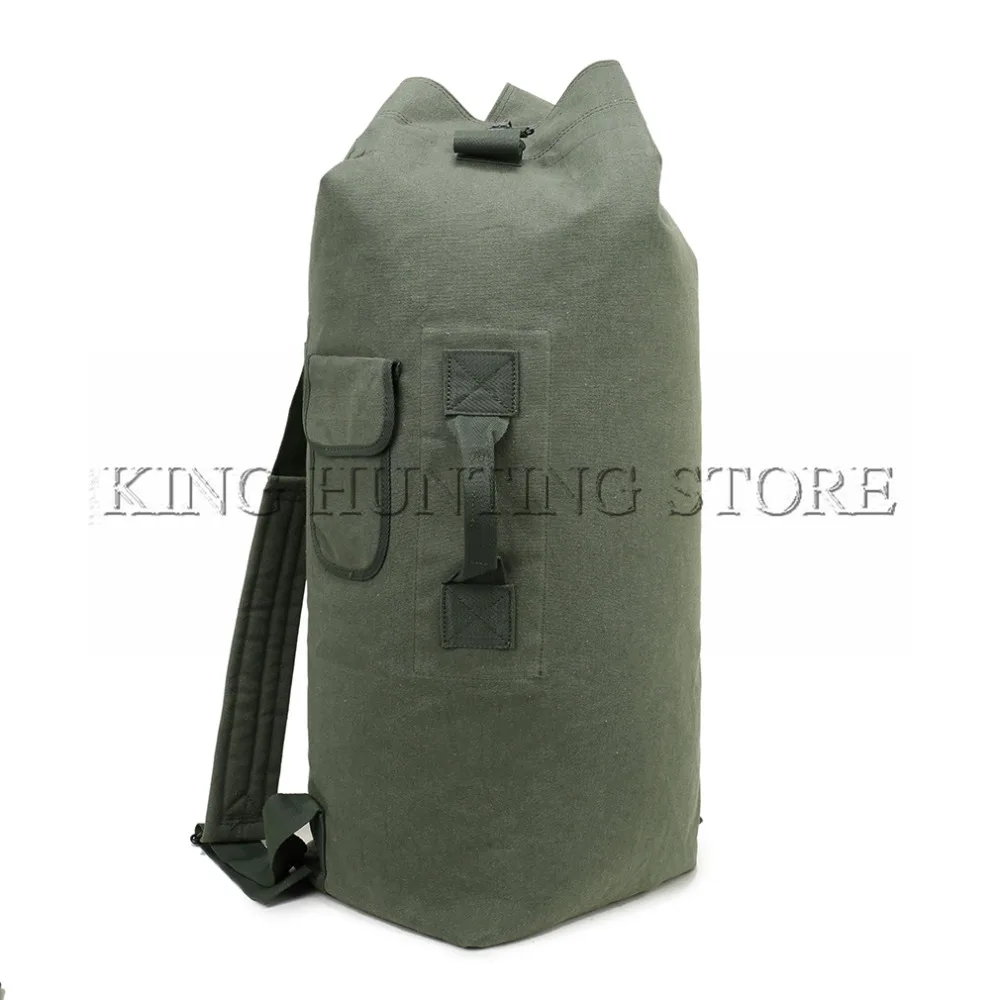 DUTOLE Multi-purpose Military Canvas Backpack Solid Color Men Weekend Sports Travel Duffle Bags Outdoor Tactical Rucksack