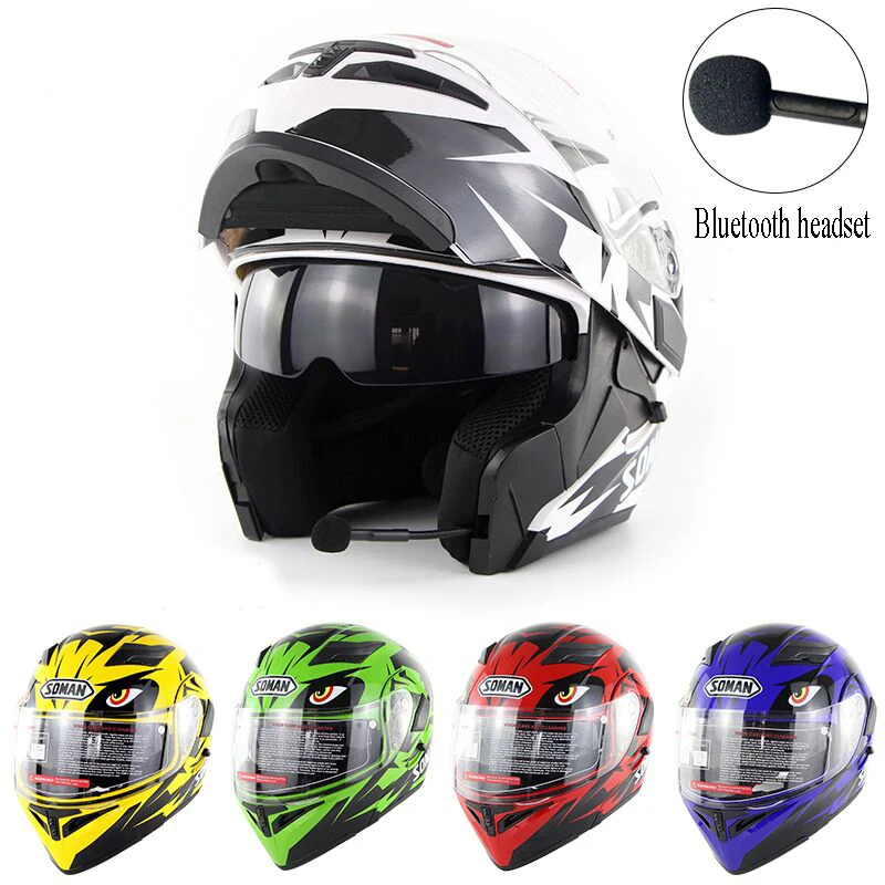 

Dot Bluetooth Double Visors Steet Riding Armet Flip Up Helmet Motorcycle Helmets Motorbike Capacetes Moto Cascoes