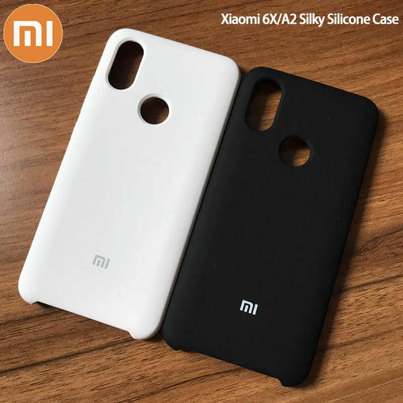 

Original Back Liquid Silicone Full Protective Cover Xiaomi Mi 6X/A2 Silky Soft-Touch Finish Case For Mi6X A2 5.99 Inch