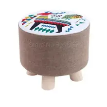 Тканевый художественный деревянный стул, детский Легкий стул, толстые четыре сезона Кафе одежда комната арбуз малая скамья твердой древесины