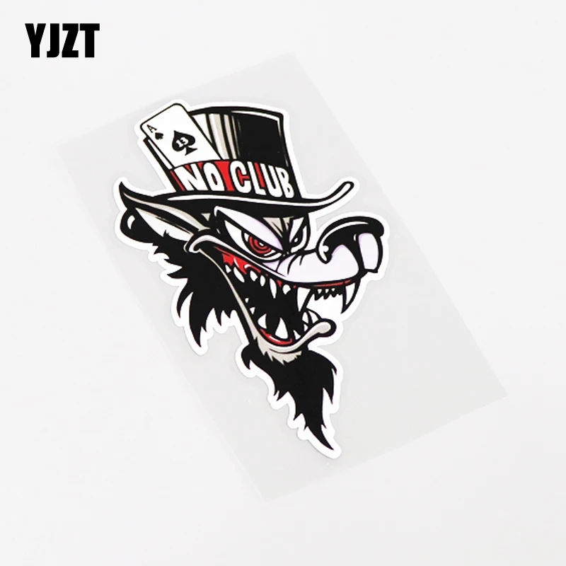 YJZT 9CM*15CM Personality Poker NO CLUB PVC Car Window Stickers Decal Accessories 13-1087 | Автомобили и мотоциклы
