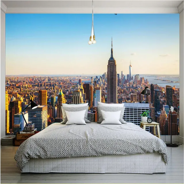 Aanpen Size Mural Behang Achtergrond Empire State Building New Aanpen Size Mural Behang Achtergrond Empire State Building New York Verf Restaurant Home Decor Wandbekleding Woonkamer