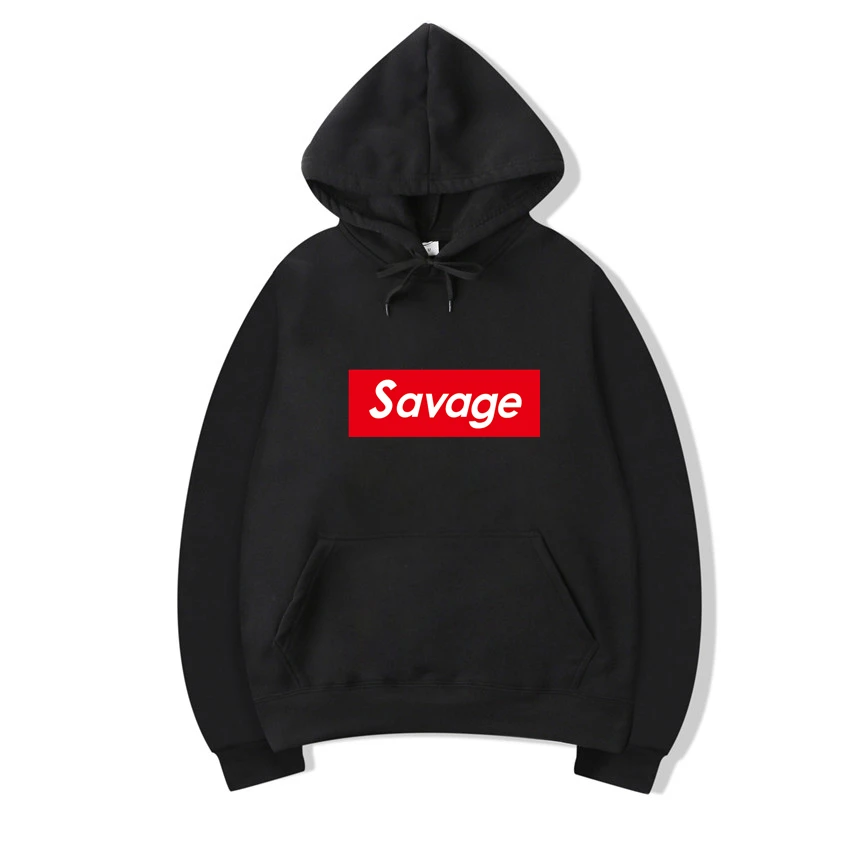 

2019 New 21 Savage Street Wear Wool Cotton Hoodies Parody No Heart X Savage Hoodie Sweatshirt Men Women Hip Hop
